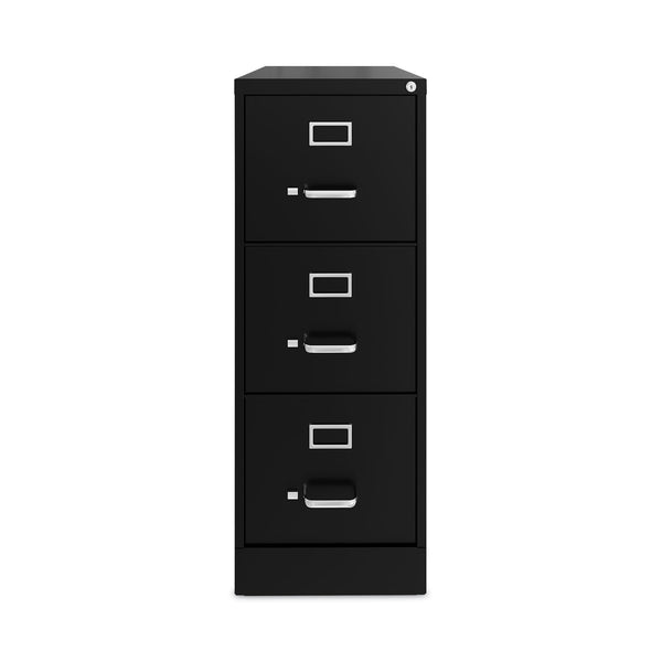 Alera® Three-Drawer Economy Vertical File, Letter-Size File Drawers, 15" x 22" x 40.19", Black (ALEHVF1541BL)