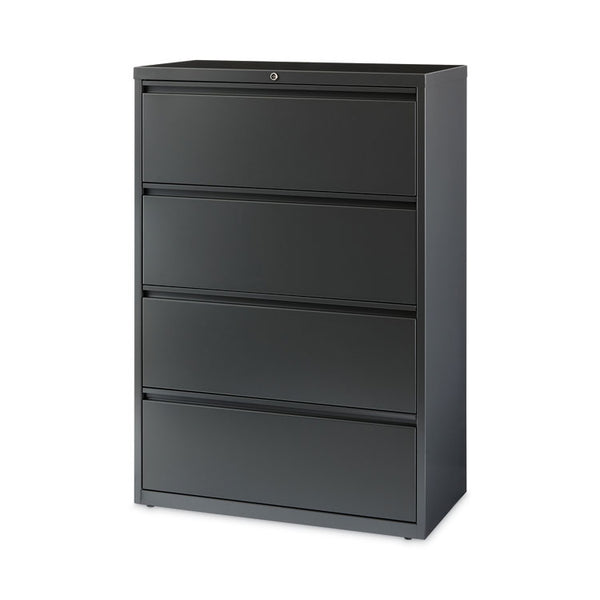 Hirsh Industries® Lateral File Cabinet, 4 Letter/Legal/A4-Size File Drawers, Charcoal, 36 x 18.62 x 52.5 (HID16067)