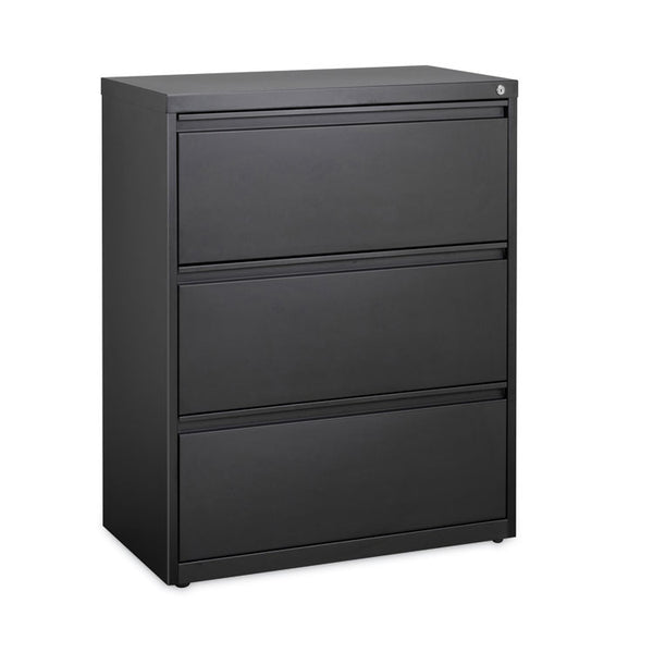 Hirsh Industries® Lateral File Cabinet, 3 Letter/Legal/A4-Size File Drawers, Black, 30 x 18.62 x 40.25 (HID14974)