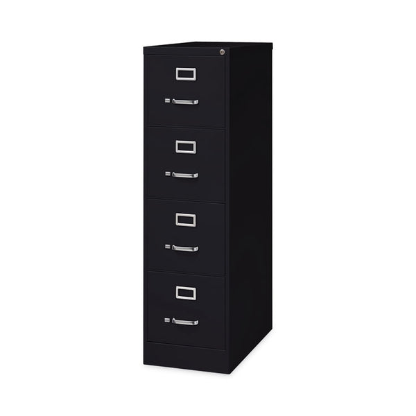 Hirsh Industries® Vertical Letter File Cabinet, 4 Letter-Size File Drawers, Black, 15 x 26.5 x 52 (HID14105)