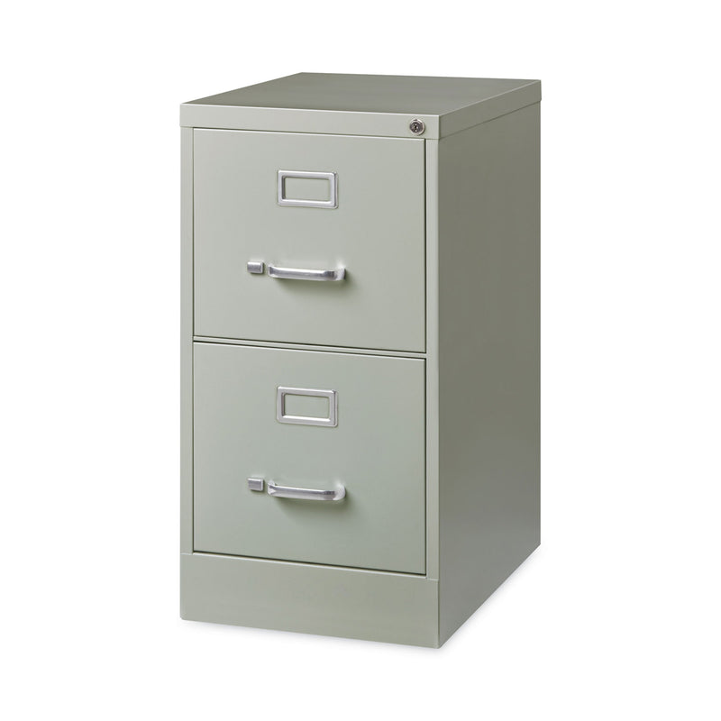 Alera® Two-Drawer Economy Vertical File, Letter-Size File Drawers, 15" x 22" x 28.37", Light Gray (ALEHVF152229LG)