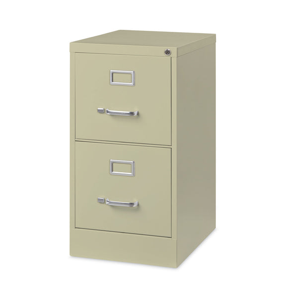 Alera® Two-Drawer Economy Vertical File, Letter-Size File Drawers, 15" x 22" x 28.37", Putty (ALEHVF152229PY)