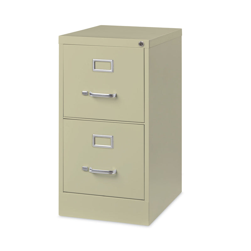 Alera® Two-Drawer Economy Vertical File, Letter-Size File Drawers, 15" x 22" x 28.37", Putty (ALEHVF152229PY) Each