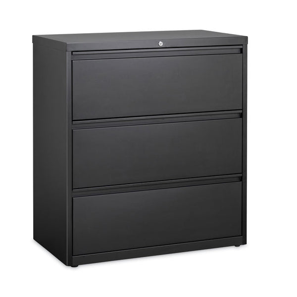 Hirsh Industries® Lateral File Cabinet, 3 Letter/Legal/A4-Size File Drawers, Black, 36 x 18.62 x 40.25 (HID14986)