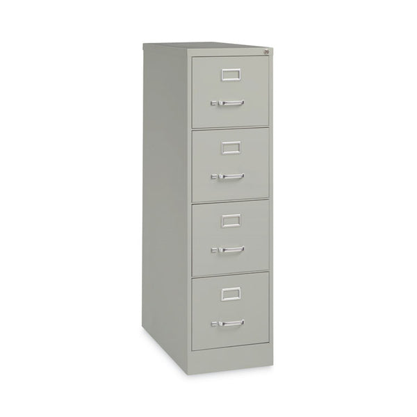Hirsh Industries® Vertical Letter File Cabinet, 4 Letter-Size File Drawers, Light Gray, 15 x 26.5 x 52 (HID14029)