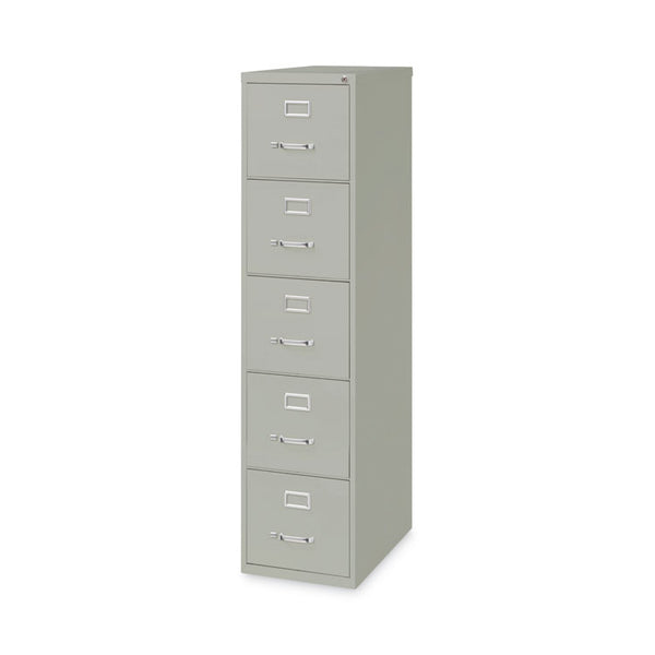 Hirsh Industries® Vertical Letter File Cabinet, 5 Letter-Size File Drawers, Light Gray, 15 x 26.5 x 61.37 (HID17779)