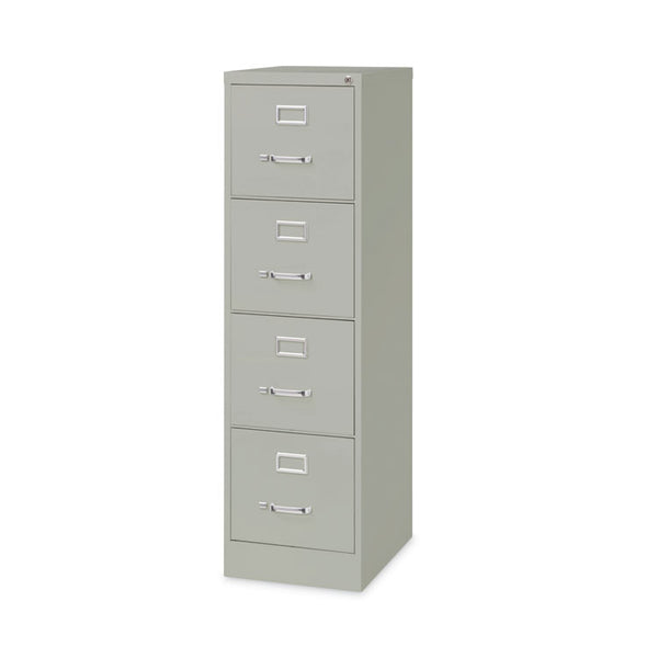 Hirsh Industries® Vertical Letter File Cabinet, 4 Letter-Size File Drawers, Light Gray, 15 x 22 x 52 (HID22733)