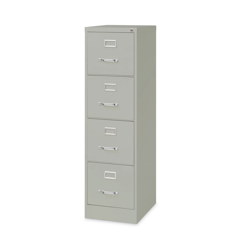Alera® Four-Drawer Economy Vertical File, Letter-Size File Drawers, 15" x 22" x 52", Light Gray (ALEHVF152252LG) Each