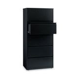 Hirsh Industries® Lateral File Cabinet, 5 Letter/Legal/A4-Size File Drawers, Black, 30 x 18.62 x 67.62 (HID14980)