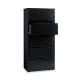 Alera® Lateral File, Five Legal/Letter/A4-Size File Drawers, 30" x 18.62" x 67.62", Black (ALEHLF3067BL) Each