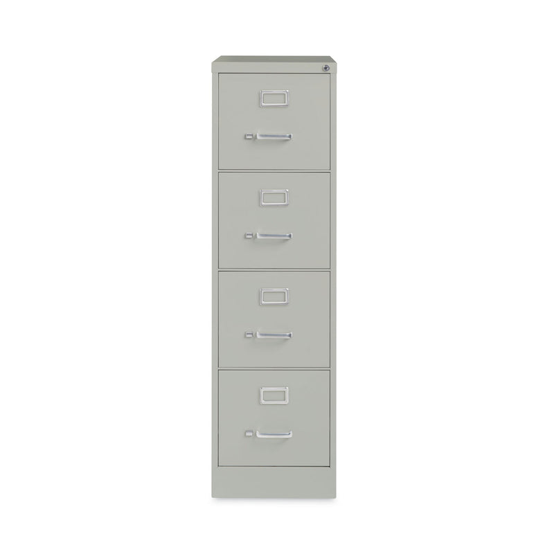 Alera® Four-Drawer Economy Vertical File, Letter-Size File Drawers, 15" x 26.5" x 52", Light Gray (ALEHVF152652LG) Each