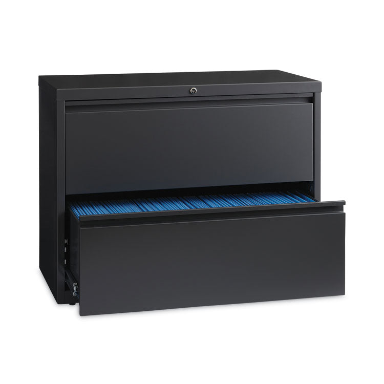 Hirsh Industries® Lateral File Cabinet, 2 Letter/Legal/A4-Size File Drawers, Charcoal, 36 x 18.62 x 28 (HID16065)