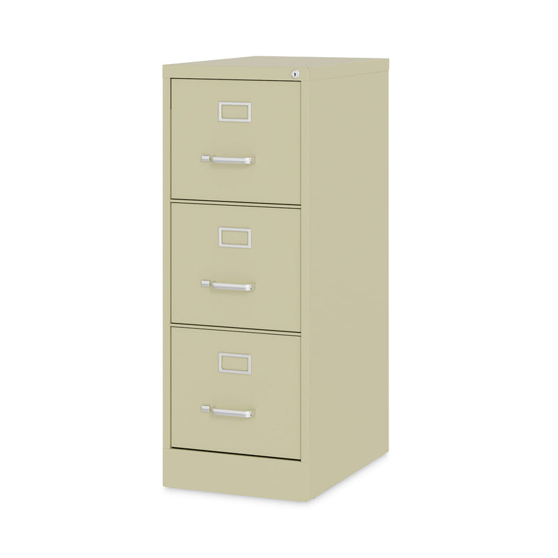 Alera® Three-Drawer Economy Vertical File, Letter-Size File Drawers, 15" x 22" x 40.19", Putty (ALEHVF1541PY)