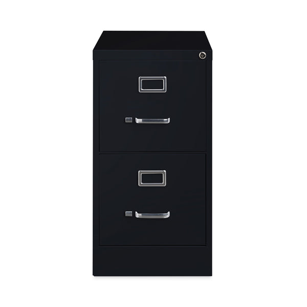 Alera® Two-Drawer Economy Vertical File, Letter-Size File Drawers, 15" x 26.5" x 28.37", Black (ALEHVF152629BL)