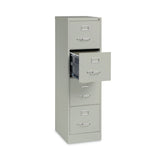 Alera® Four-Drawer Economy Vertical File, Letter-Size File Drawers, 15" x 22" x 52", Light Gray (ALEHVF152252LG) Each