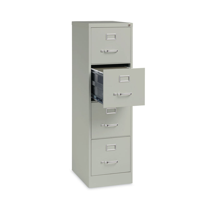 Alera® Four-Drawer Economy Vertical File, Letter-Size File Drawers, 15" x 22" x 52", Light Gray (ALEHVF152252LG) Each