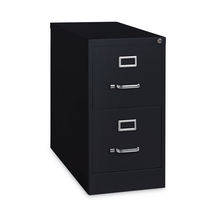 Hirsh Industries® Vertical Letter File Cabinet, 2 Letter-Size File Drawers, Black, 15 x 26.5 x 28.37 (HID14101)