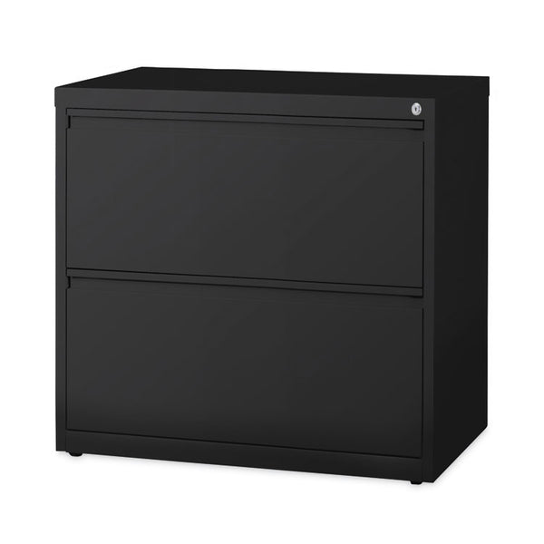 Hirsh Industries® Lateral File Cabinet, 2 Letter/Legal/A4-Size File Drawers, Black, 30 x 18.62 x 28 (HID14971)