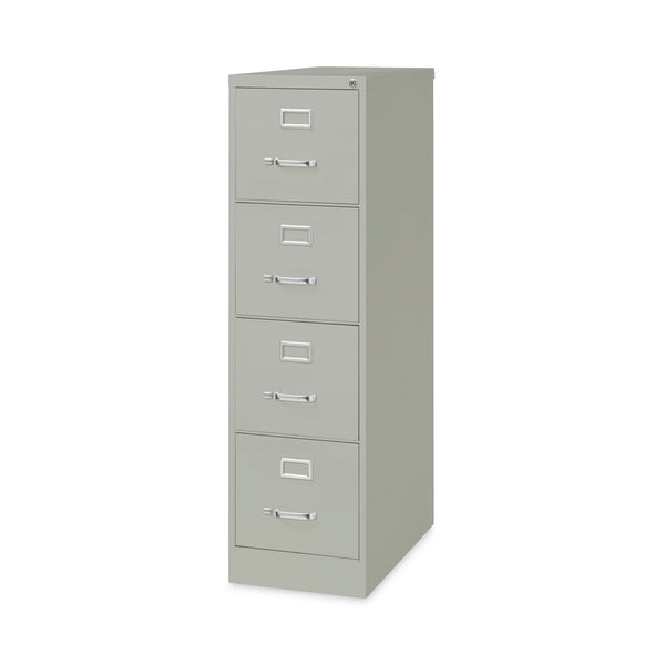 Alera® Four-Drawer Economy Vertical File, Letter-Size File Drawers, 15" x 26.5" x 52", Light Gray (ALEHVF152652LG)