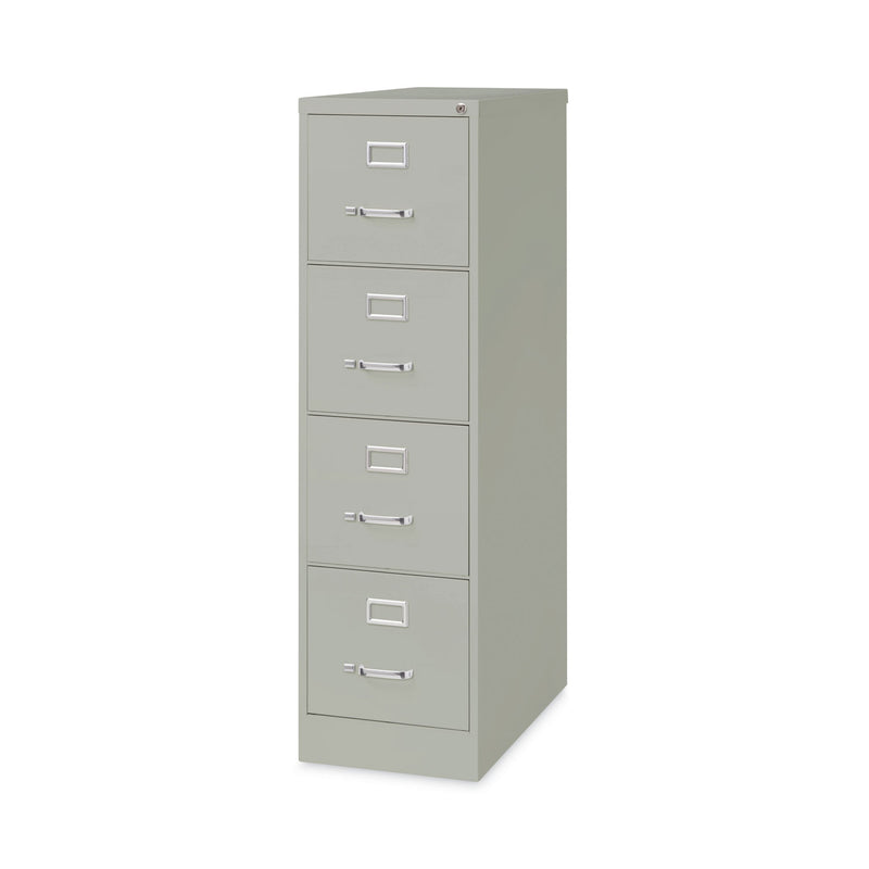 Alera® Four-Drawer Economy Vertical File, Letter-Size File Drawers, 15" x 26.5" x 52", Light Gray (ALEHVF152652LG) Each