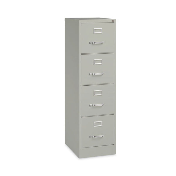 Hirsh Industries® Vertical Letter File Cabinet, 4 Letter-Size File Drawers, Light Gray, 15 x 22 x 52 (HID22733)