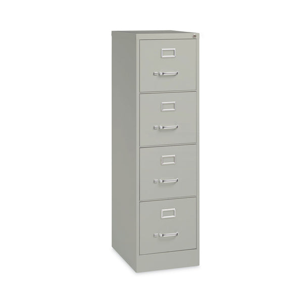 Alera® Four-Drawer Economy Vertical File, Letter-Size File Drawers, 15" x 22" x 52", Light Gray (ALEHVF152252LG)