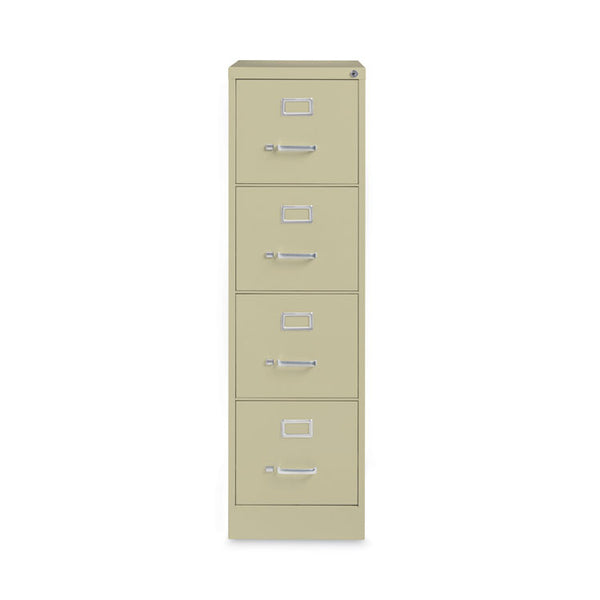 Hirsh Industries® Vertical Letter File Cabinet, 4 Letter-Size File Drawers, Putty, 15 x 26.5 x 52 (HID14028)