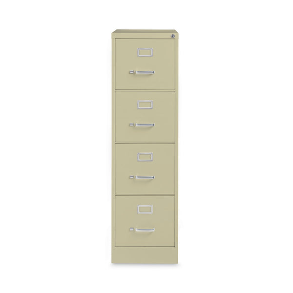 Alera® Four-Drawer Economy Vertical File, Letter-Size File Drawers, 15" x 26.5" x 52", Putty (ALEHVF152652PY)