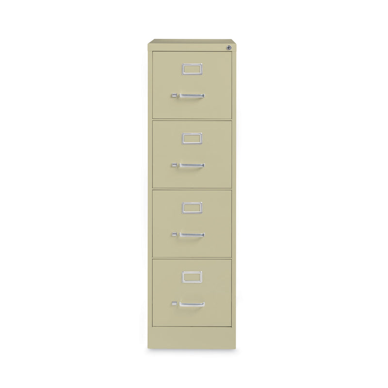 Alera® Four-Drawer Economy Vertical File, Letter-Size File Drawers, 15" x 26.5" x 52", Putty (ALEHVF152652PY) Each