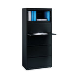 Hirsh Industries® Lateral File Cabinet, 5 Letter/Legal/A4-Size File Drawers, Black, 30 x 18.62 x 67.62 (HID14980)