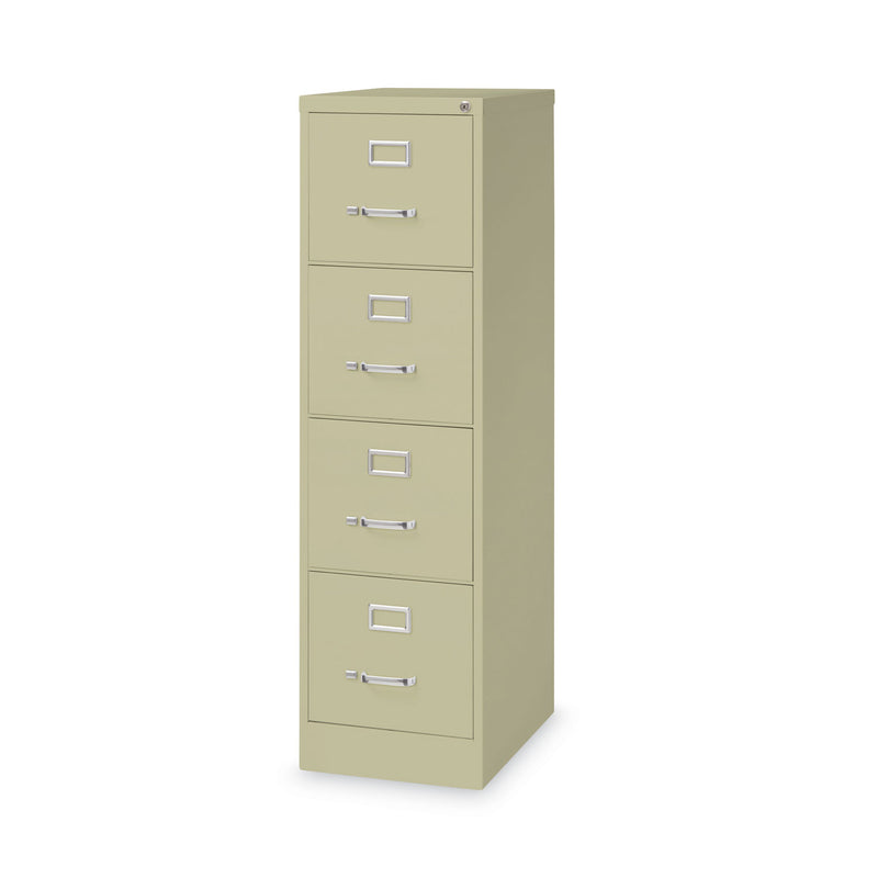 Alera® Four-Drawer Economy Vertical File, Letter-Size File Drawers, 15" x 22" x 52", Putty (ALEHVF152252PY) Each