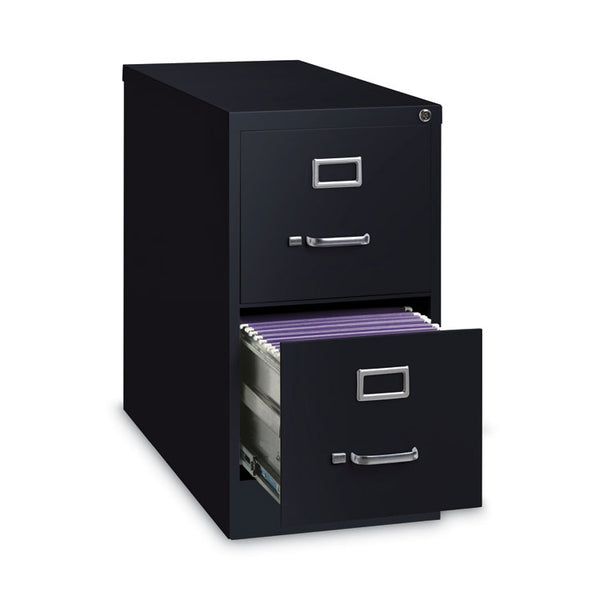 Hirsh Industries® Vertical Letter File Cabinet, 2 Letter-Size File Drawers, Black, 15 x 26.5 x 28.37 (HID14101)