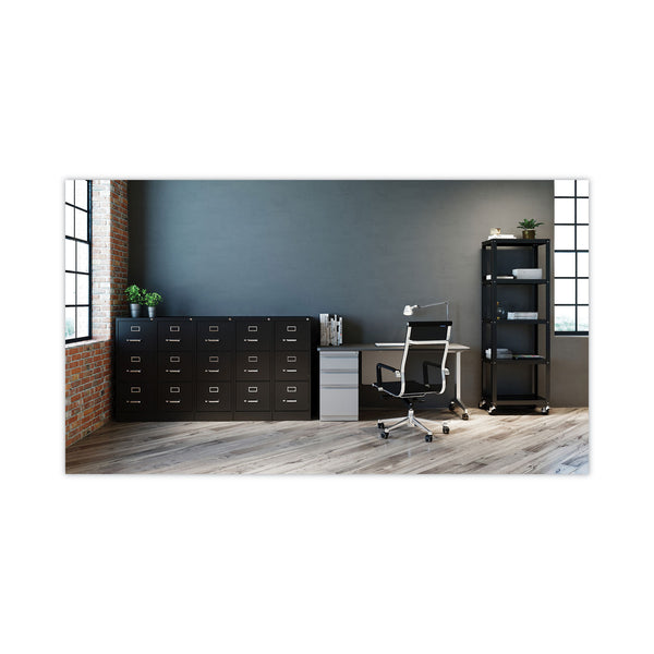 Alera® Three-Drawer Economy Vertical File, Letter-Size File Drawers, 15" x 22" x 40.19", Black (ALEHVF1541BL)