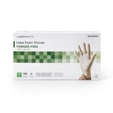 McKesson Confiderm® Exam Glove Medium NonSterile Latex Standard Cuff Length Textured Fingertips Ivory Not Rated (921593_BX) 100/BX