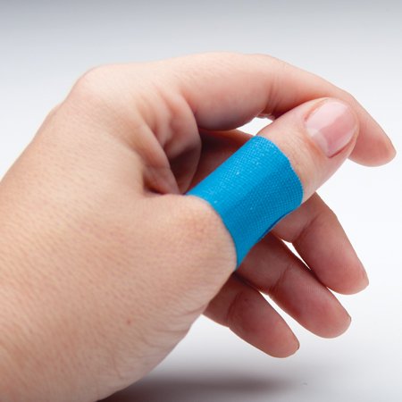 American® White Cross Metal Detectable Adhesive Strip 1-1/2 X 3 Inch Fabric Knuckle Blue Sterile (787660_BX) 50/BX