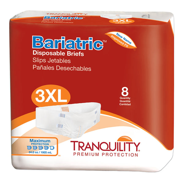 Tranquility® Bariatric Unisex Adult Incontinence Brief 3X-Large Disposable Heavy Absorbency (461046_CS) 32/CS