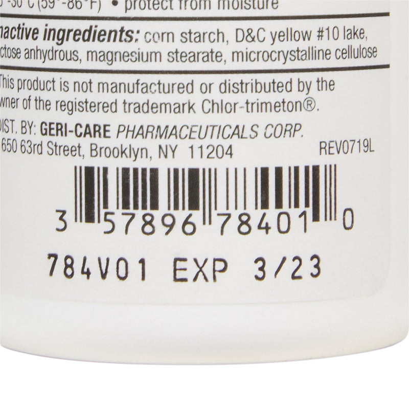 McKesson Brand Allergy Relief 4 mg Strength Tablet 100 per Bottle (880391_CS) 1200/CS