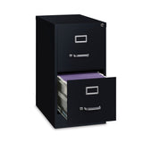 Alera® Two-Drawer Economy Vertical File, Letter-Size File Drawers, Black, 15" x 22" x 28.37" (ALEHVF152229BL)