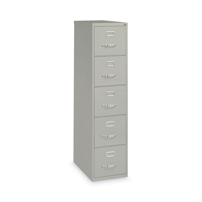 Alera® Five-Drawer Economy Vertical File, Letter-Size File Drawers, 15" x 26.5" x 61.37", Light Gray (ALEHVF1562LG)