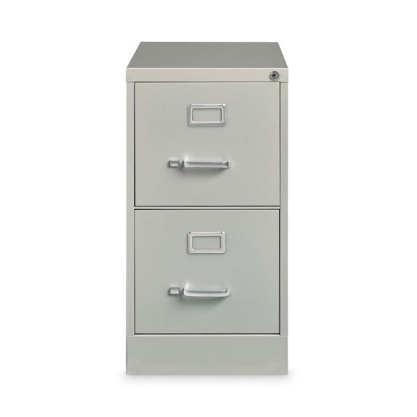 Hirsh Industries® Vertical Letter File Cabinet, 2 Letter Size File Drawers, Light Gray, 15 x 26.5 x 28.37 (HID14027)