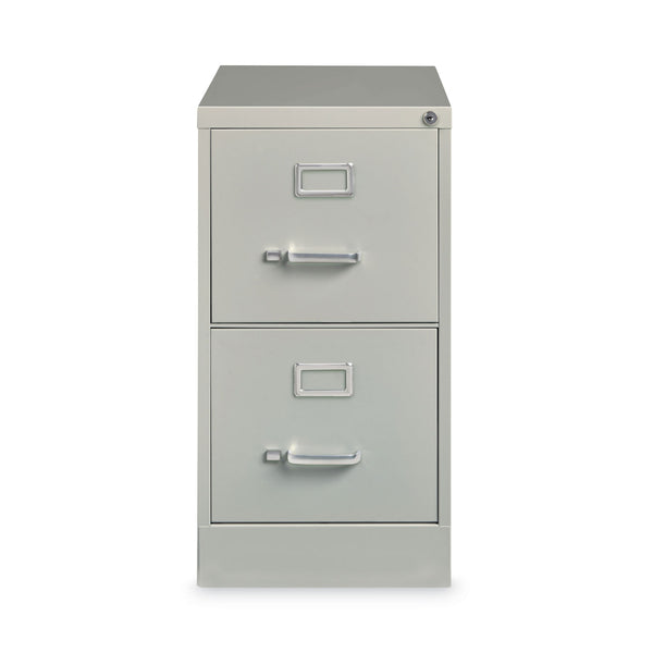 Alera® Two-Drawer Economy Vertical File, Letter-Size File Drawers, 15" x 26.5" x 28.37", Light Gray (ALEHVF152629LG)