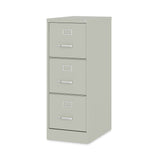 Alera® Three-Drawer Economy Vertical File, Letter-Size File Drawers, 15" x 22" x 40.19", Light Gray (ALEHVF1541LG) Each
