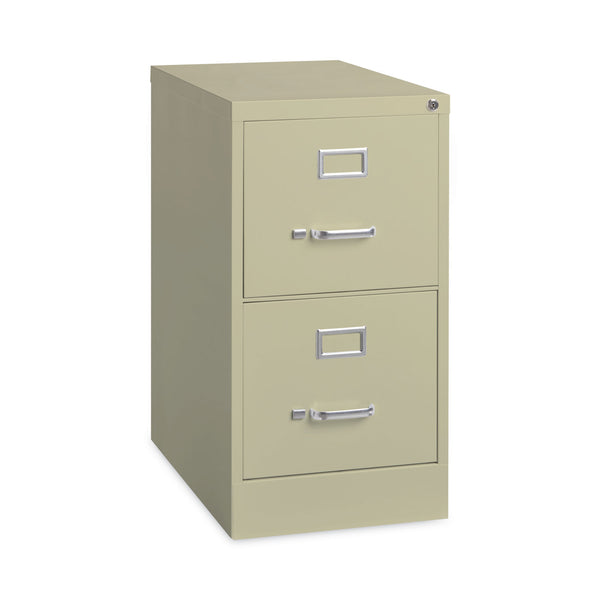 Alera® Two-Drawer Economy Vertical File, Letter-Size File Drawers, 15" x 22" x 28.37", Putty (ALEHVF152229PY)