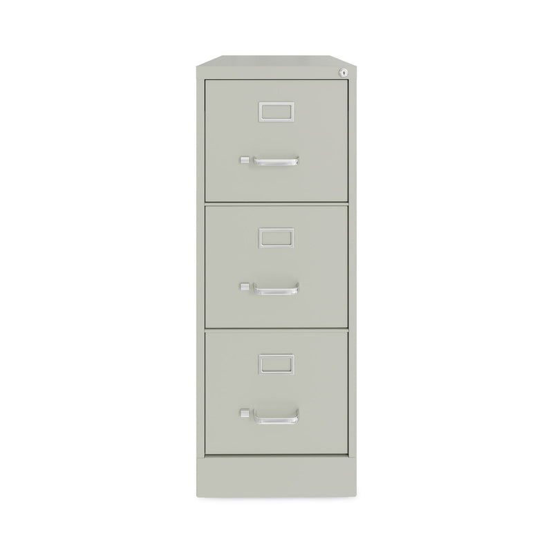 Alera® Three-Drawer Economy Vertical File, Letter-Size File Drawers, 15" x 22" x 40.19", Light Gray (ALEHVF1541LG) Each