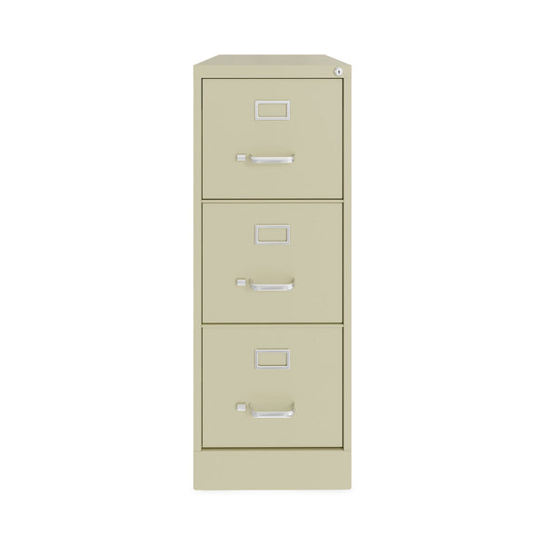 Alera® Three-Drawer Economy Vertical File, Letter-Size File Drawers, 15" x 22" x 40.19", Putty (ALEHVF1541PY)