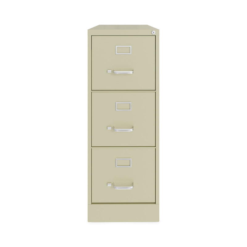 Alera® Three-Drawer Economy Vertical File, Letter-Size File Drawers, 15" x 22" x 40.19", Putty (ALEHVF1541PY)