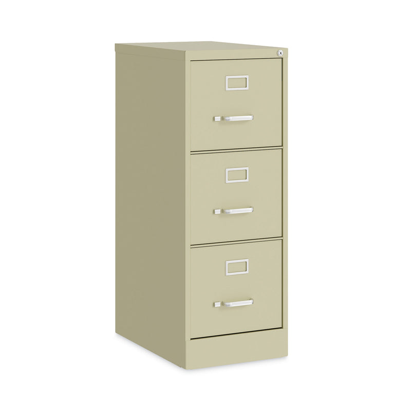 Alera® Three-Drawer Economy Vertical File, Letter-Size File Drawers, 15" x 22" x 40.19", Putty (ALEHVF1541PY)