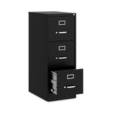 Alera® Three-Drawer Economy Vertical File, Letter-Size File Drawers, 15" x 22" x 40.19", Black (ALEHVF1541BL) Each