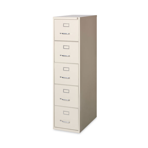 Alera® Five-Drawer Economy Vertical File, Letter-Size File Drawers, 15" x 26.5" x 61.37", Putty (ALEHVF1562PY)