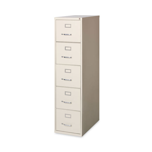 Hirsh Industries® Vertical Letter File Cabinet, 5 Letter-Size File Drawers, Putty, 15 x 26.5 x 61.37 (HID17777)